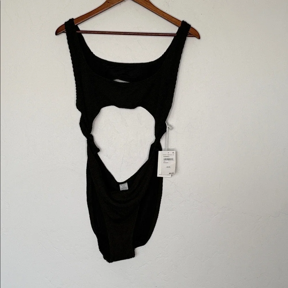 Good American Always Fits Monokini Black 2X 3X NWT Cutout One Piece Swimsuit